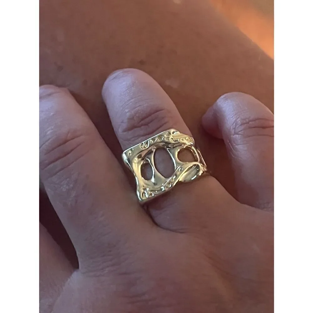 The Monster Ring adjustable  in yellow gold plated 925 silver
